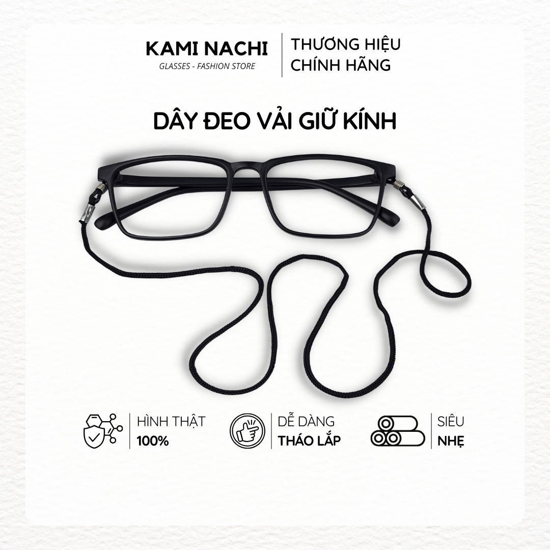 Dây đeo giữ chống trượt, chống rơi cho mắt kính chất liệu dây vải KAMI NACHI