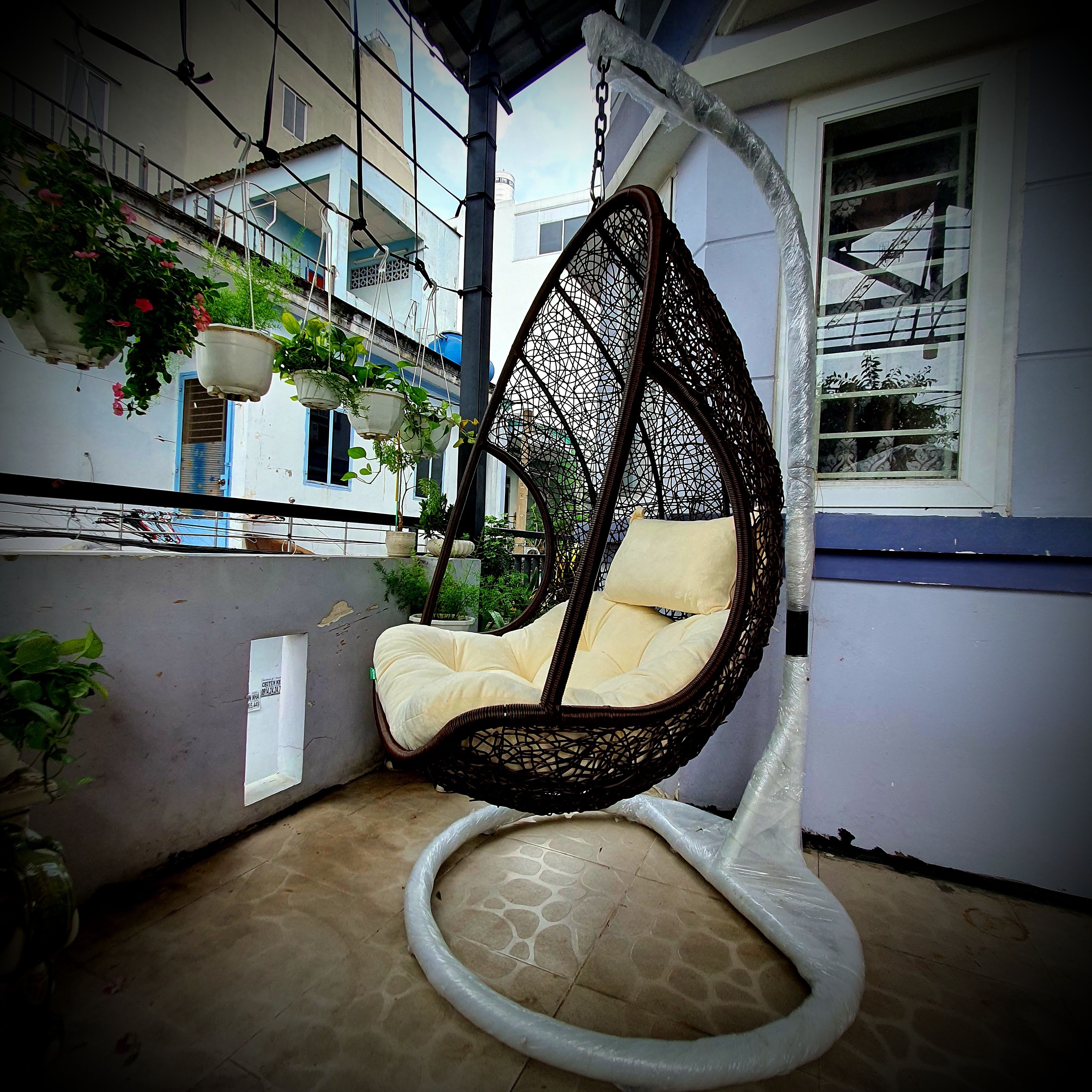 Xích đu đơn nệm nhung - NAVICOM