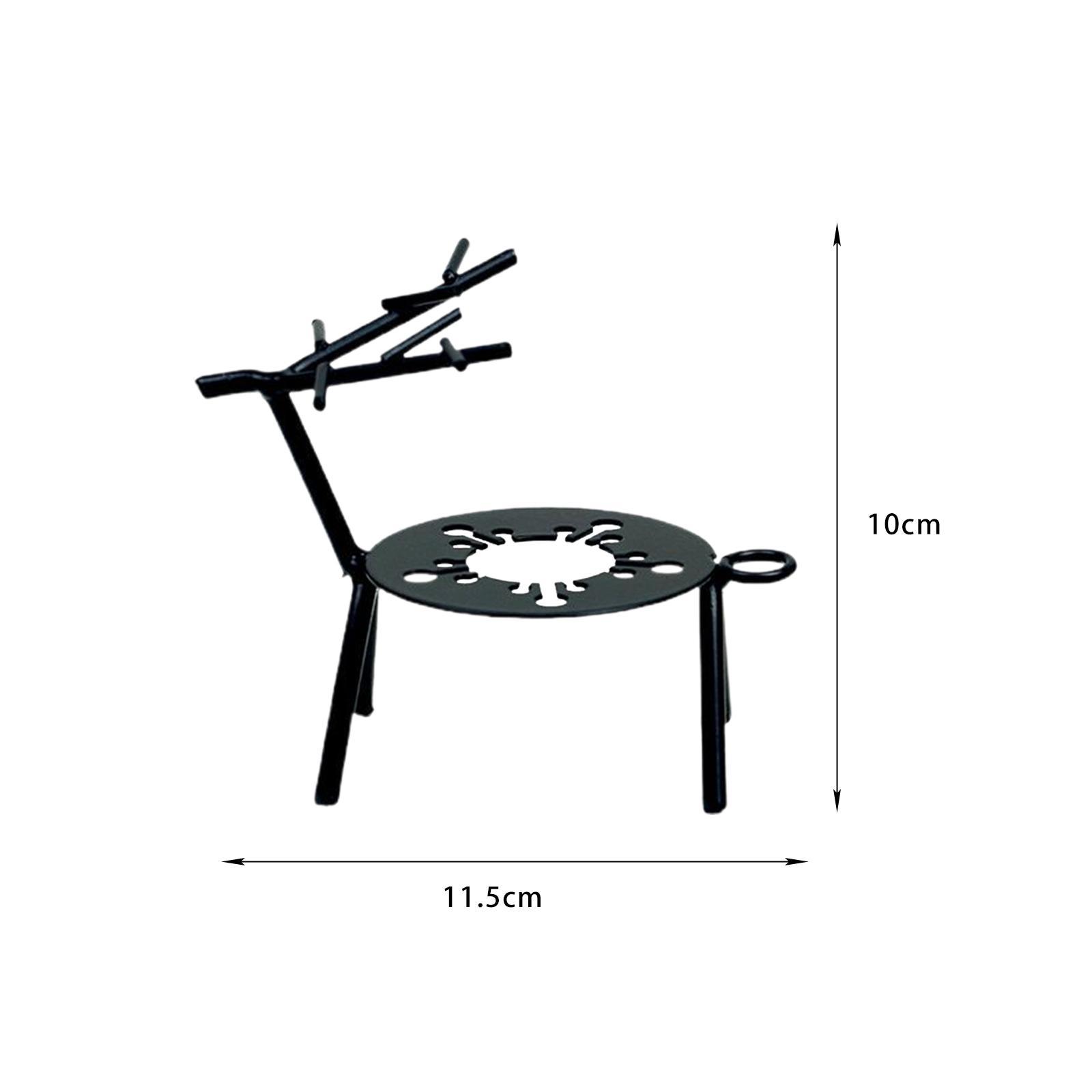 Mini Metal Reindeer Tealight Candle Holders Window Sill Holiday Dining Decor Simple and Elegant Lines Durable Rustic Finish .5x7x10cm