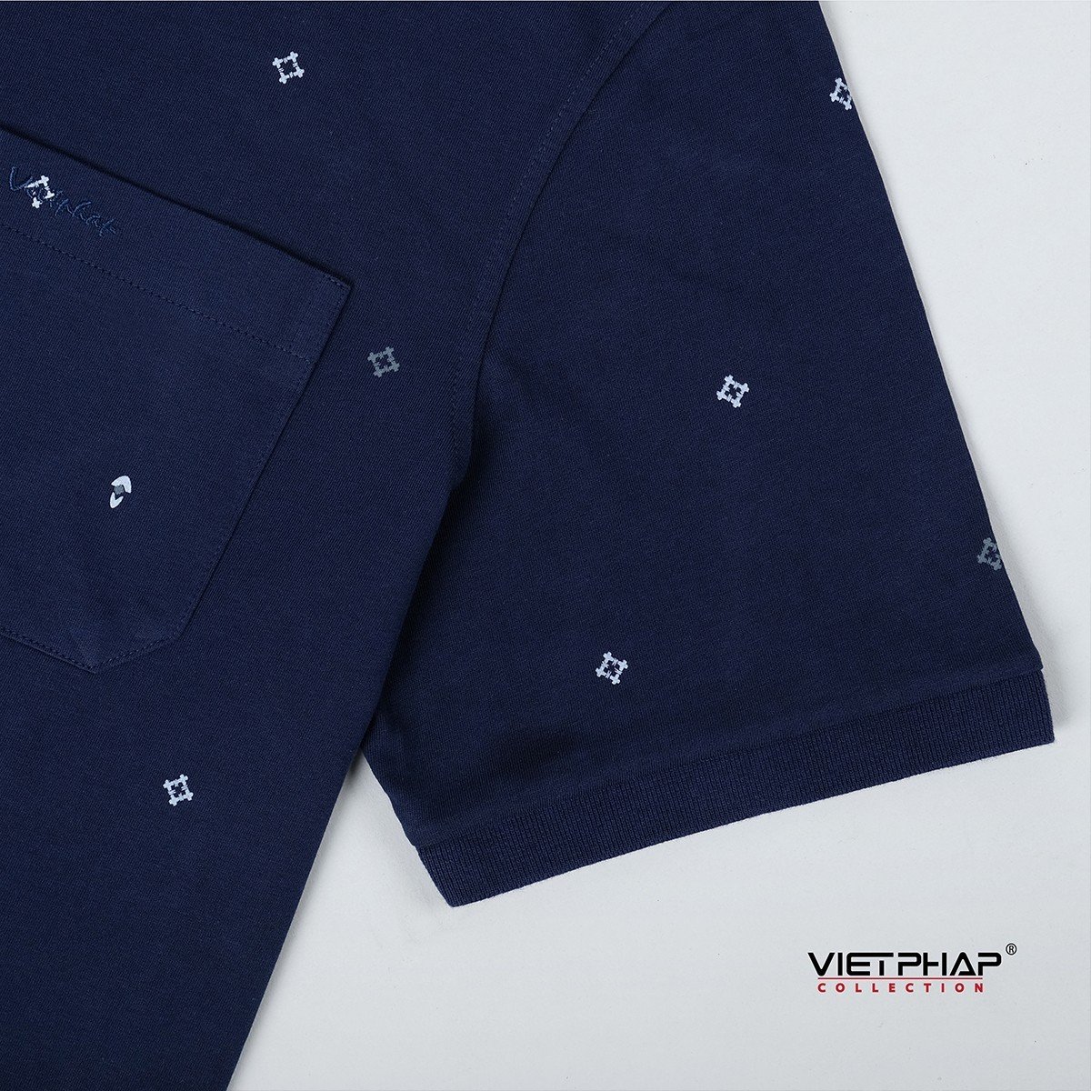Áo Polo Nam VIỆT PHÁP Form Luxury -  Thun Cotton In , lịch lãm, sang trọng 34564