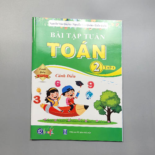 Bộ sách Bài tập tuần và Đề kiểm tra Toán, Tiếng Việt Lớp 2 kỳ 2 Cánh Diều. Qbooks