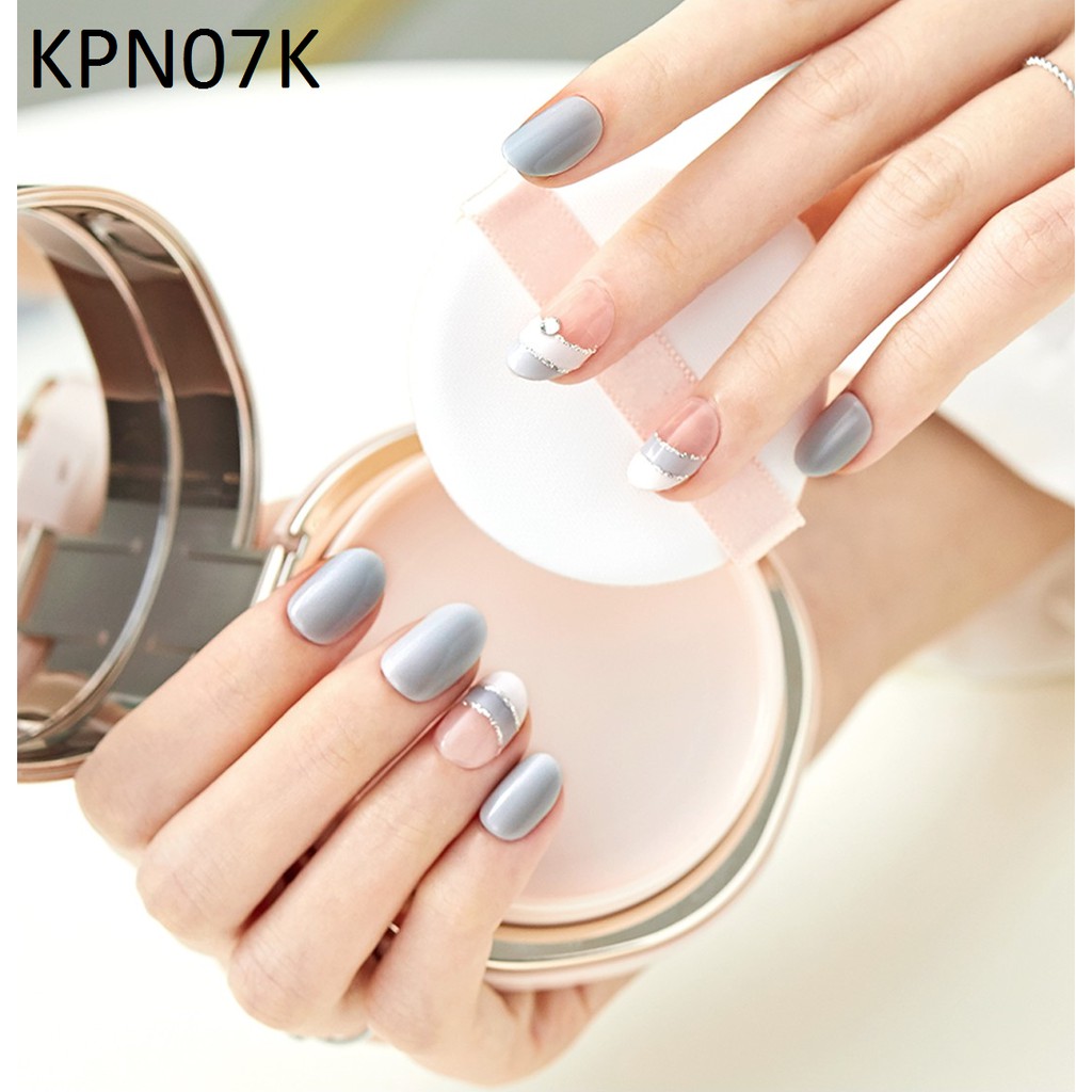 Bộ 30 Móng Tay Gel Dán Press &amp; Go Kiss New York Nail Box - Ice Blue (KPN07K)