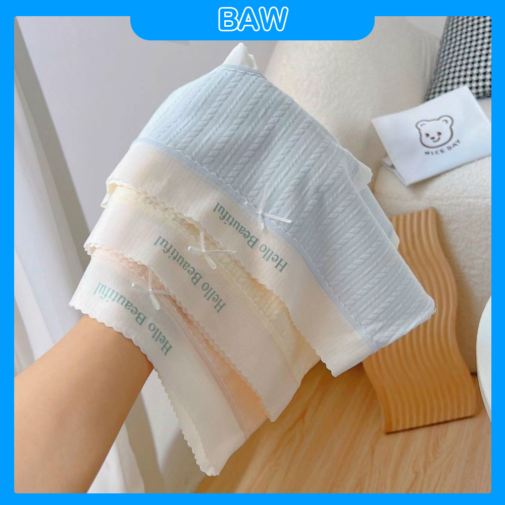 Quần Lót Nữ, Bộ 5 Quần Lót Cao Cấp Mềm Mịn, Kháng Khuẩn Co Giãn Tốt Thương Hiệu Baw Mã QLN2104
