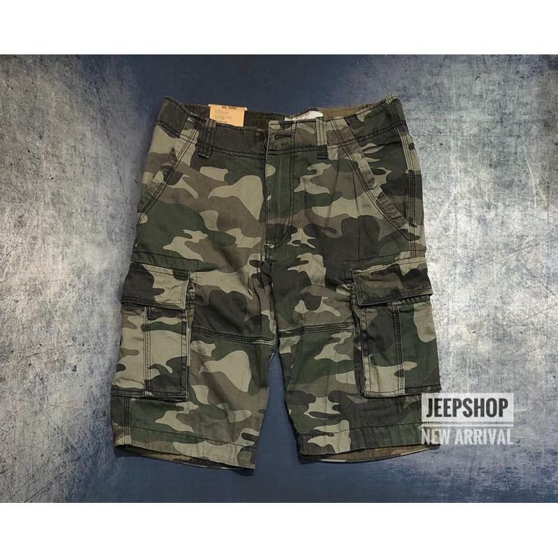 Quần ngắn_short kaki túi hộp dã ngoại_du lịch - Camo Trắng