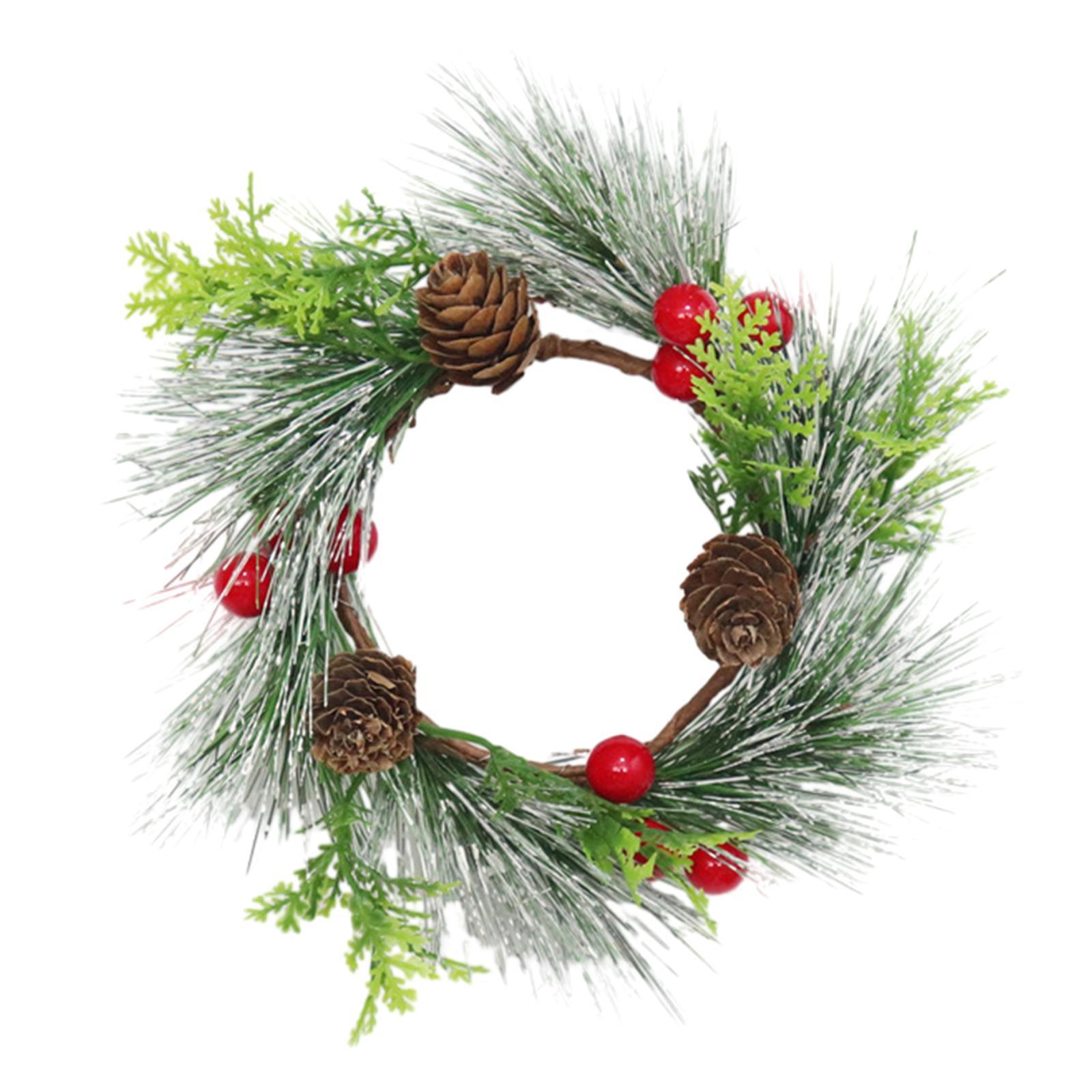 Candle Rings Mini Wreaths Simulation Wreaths Bar Greenery Candle Rings Decor