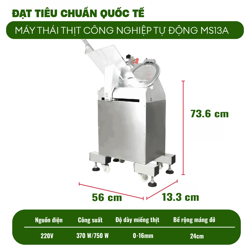 Máy Thái Thịt Công Nghiệp Spring Green Evolution MS13A – Hàng Chính Hãng