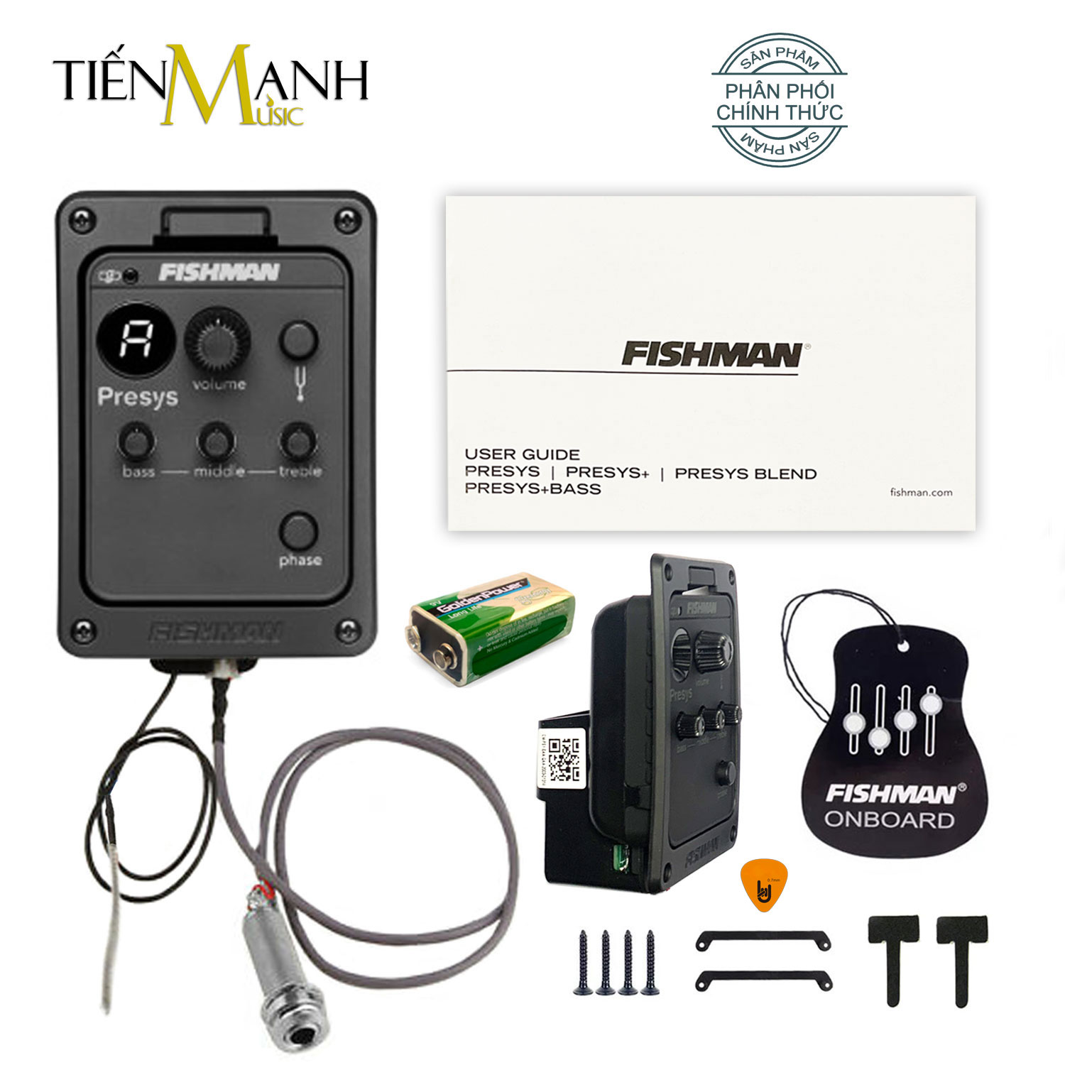 [Chính Hãng] EQ Fishman PRO 101 cho Đàn Guitar PSY-EAA-QAA (PRO-PSY-101) Presys Preamp - Thiết bị Thu âm Equalizer Finger Style - Kèm Móng Gẩy DreamMaker