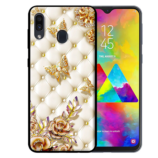 Ốp lưng cho Samsung Galaxy A30 Bướm Vàng Giả Da.png - Hàng chính hãng