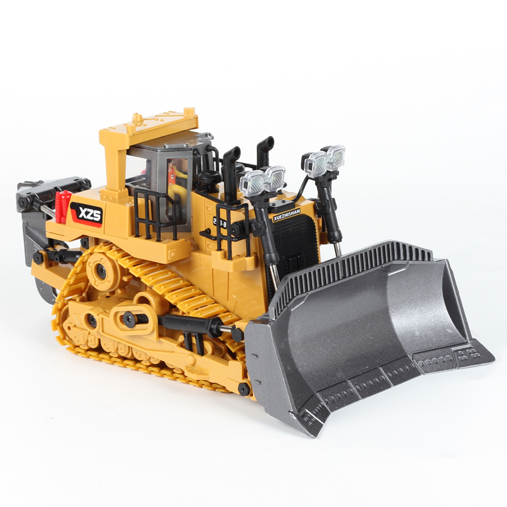 Xe ủi đất kim loại điều khiển từ xa 9 kênh BC1031 đồ chơi trẻ em 9 Channel Alloy Bulldozer / Xe công trình điều khiển từ xa cao cấp