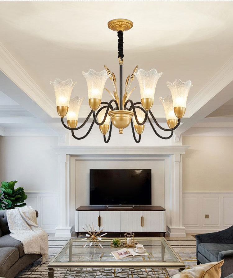 Đèn chùm LED LUXGEN BOE 8 tay trang trí nội thất sang trọng phong cách châu âu