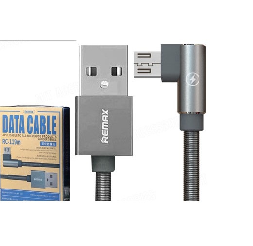 Cáp Sạc Nhanh 2.4A Dài 1m Micro USB Remax RC-119m - Giao Màu Ngẫu Nhiên - Hàng Nhập Khẩu