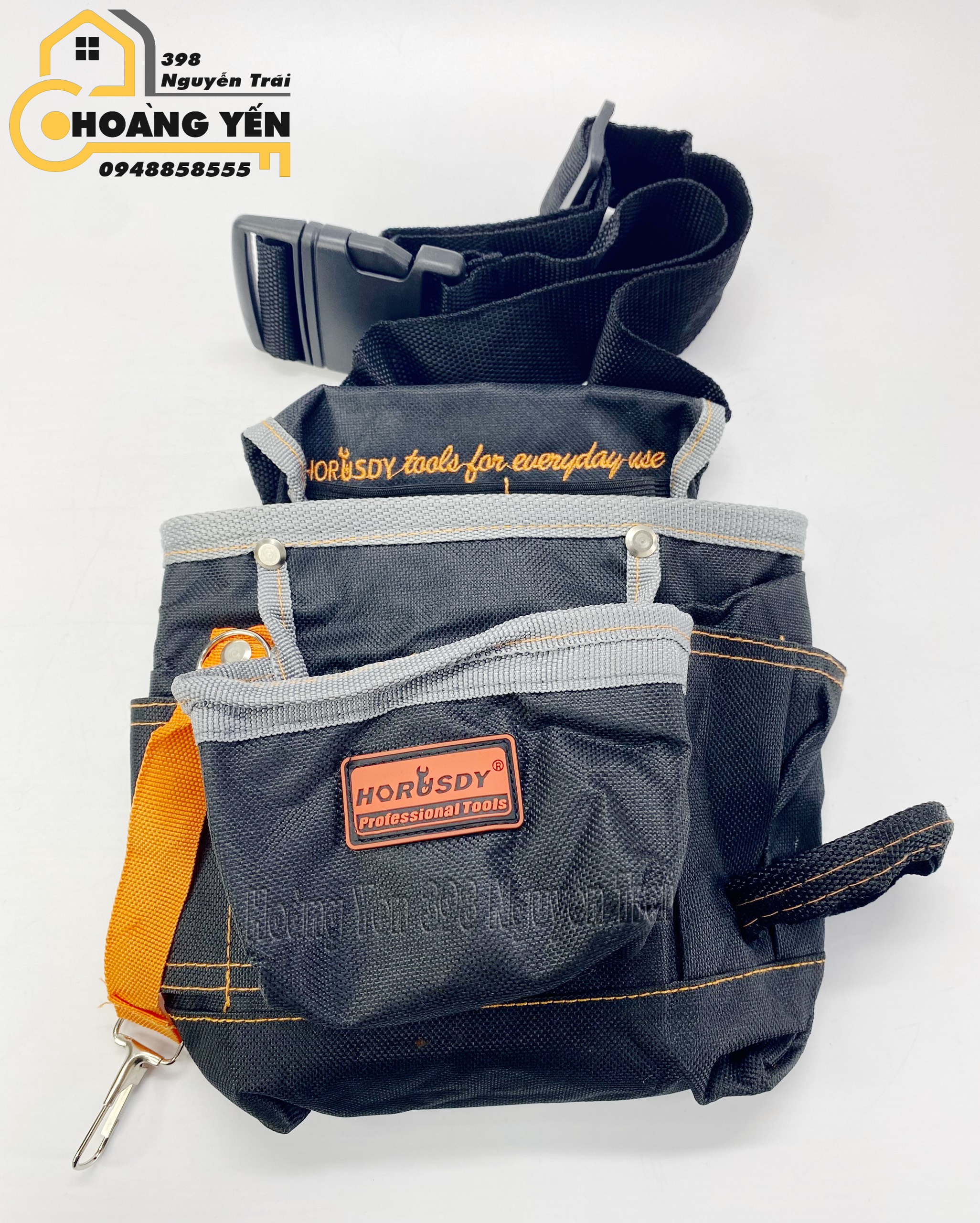Túi đeo hông 8 ngăn HOURSDY SDY-90514 25x24cm Túi để dụng cụ đeo hông Túi đeo hông để dụng cụ Túi mang dụng cụ sửa chữa
