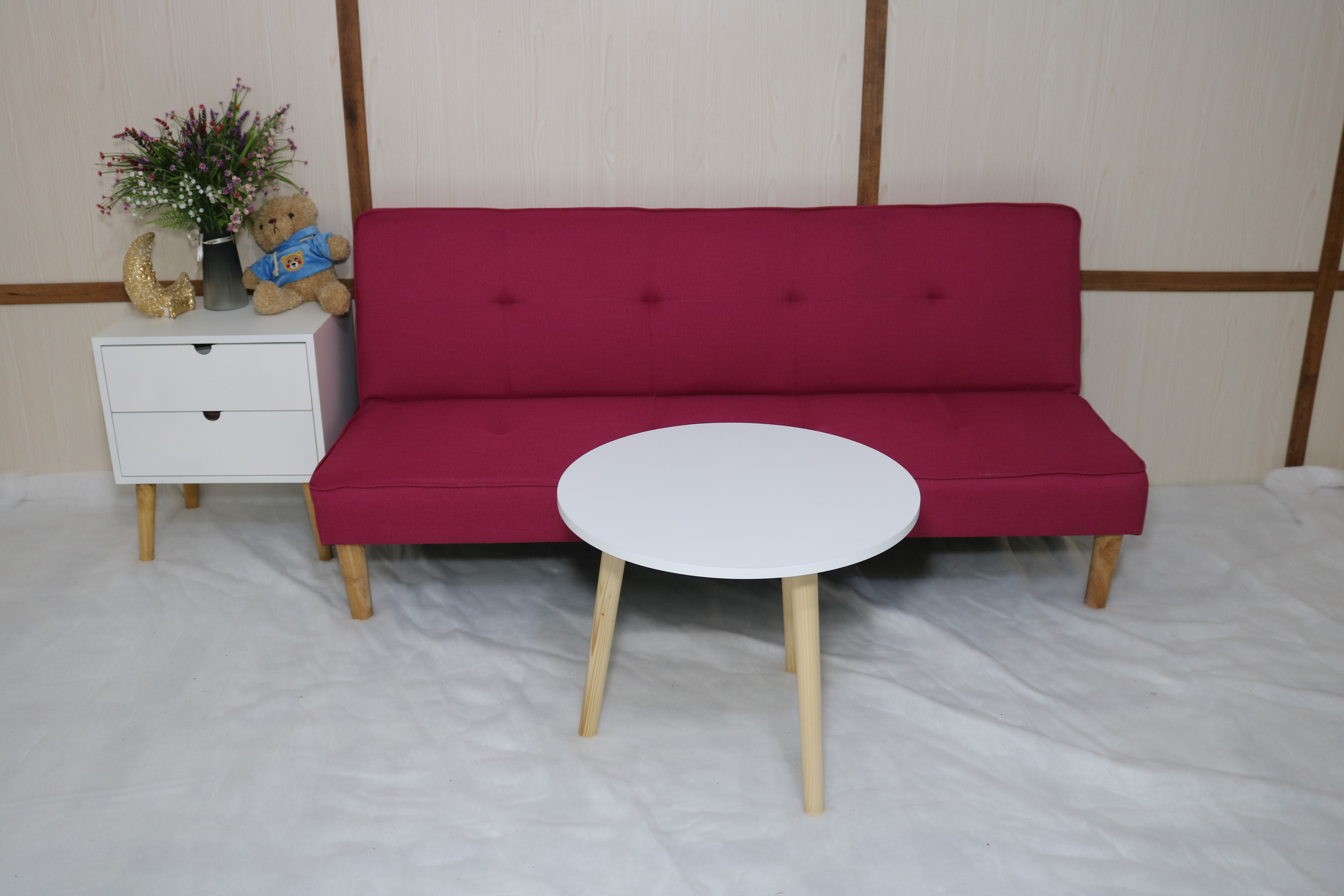 Sofa bed, sofa giường phòng khách gồm bàn tròn MH09