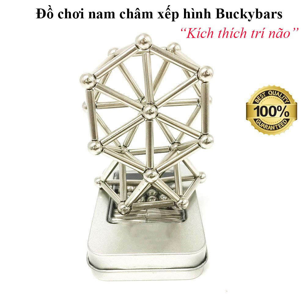 Hình ảnh Đồ Chơi Xếp Hình, Bộ Xếp Hình Cho Bé, Bộ Đồ Chơi Xếp Hình 36 Thanh 27 Bi, Bucky Bars Bi Và Thanh Nam Châm