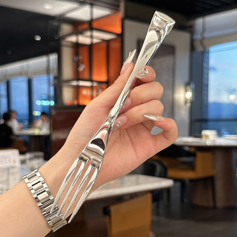 Combo 3 nĩa inox không gỉ phù hợp ăn cơm sườn bánh kem bít tết mì ý sang trọng đa năng