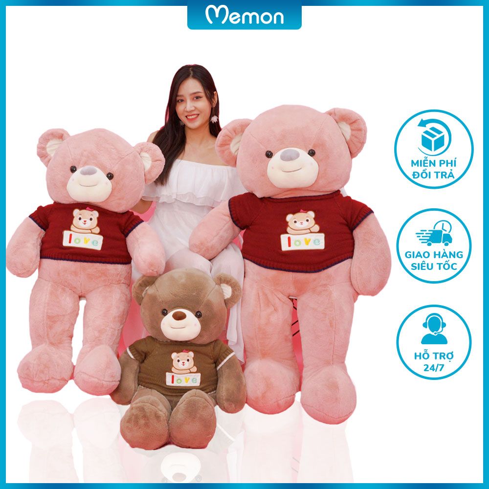 Gấu Bông Teddy Áo Len Gấu Love Cao Cấp