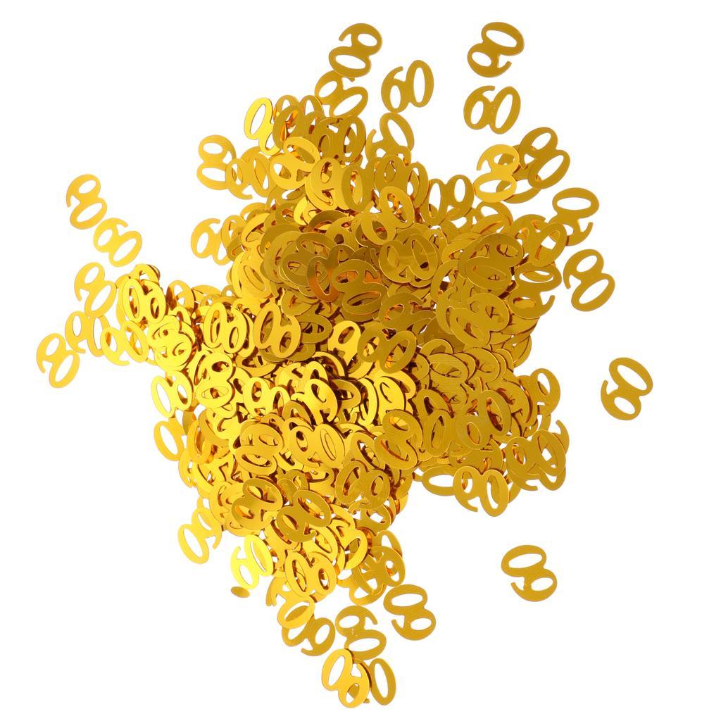 3X Table Confetti Age Birthday Party Wedding Anniversary Table Confetti Gold 60