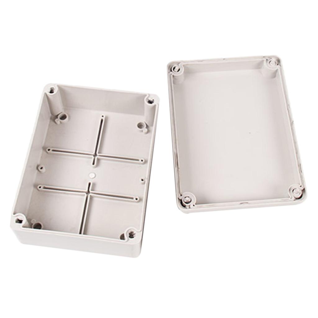 IP66 Plastic ABS Junction Box - Electrical Box for Indoor Uses - Industrial Box in Light Grey Finish with Solid Door Construction Conduit and Fittings