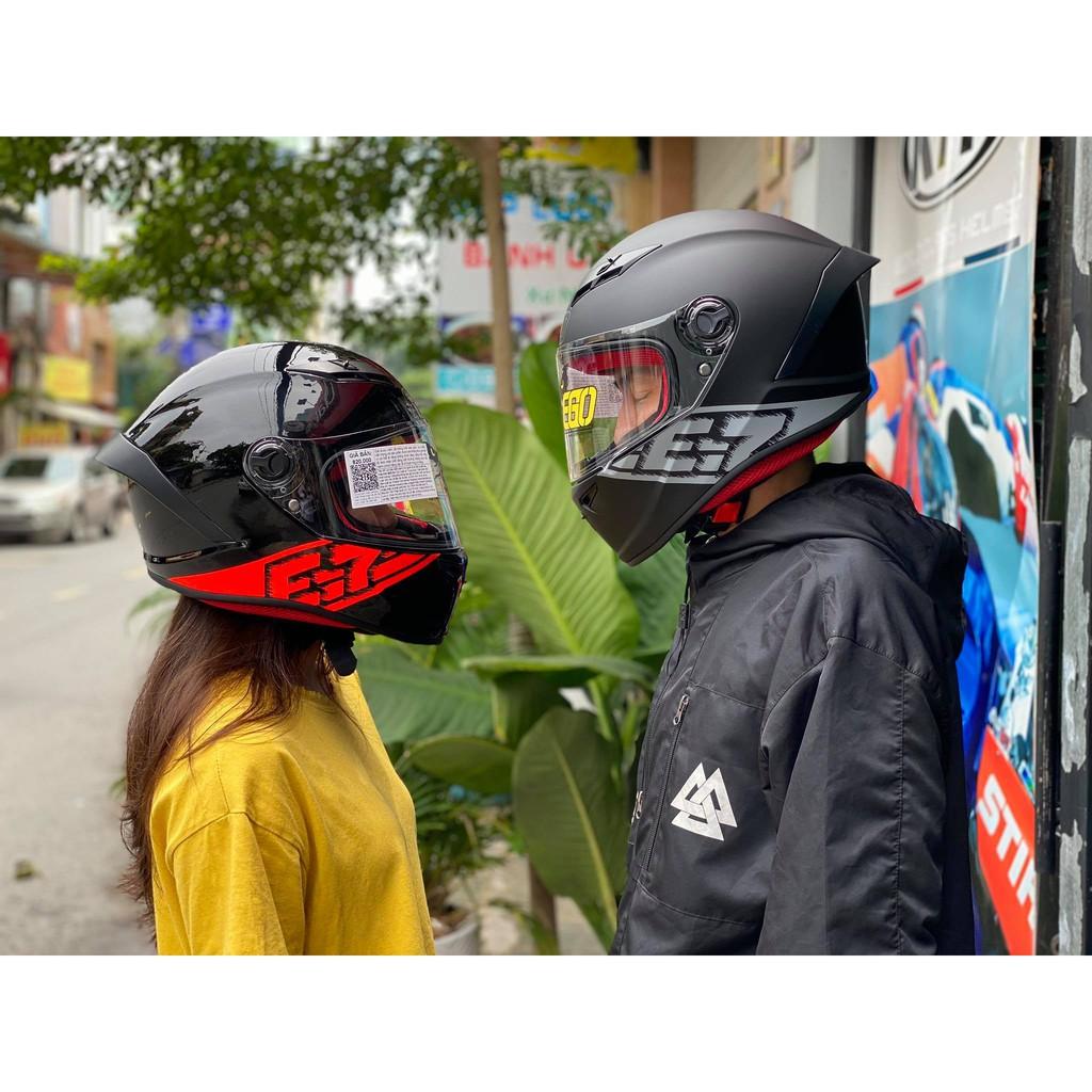 Mũ nón bảo hiểm fullface EGO E7 Revolution 2020 màu Đen sọc xám
