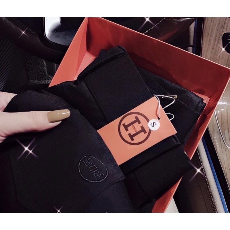 QUẦN LEGGING 2 KHUY CẠP CAO GEN BỤNG - CHẤT UMI HÀN -KÈM HỘP