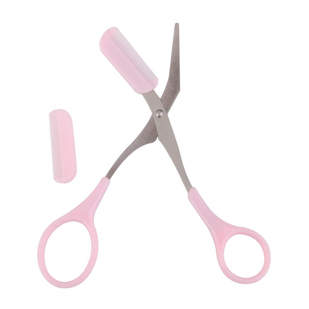 Eyebrow Trimmer Eyelash Shears Scissors Comb Eyebrow Shaping Grooming Tool