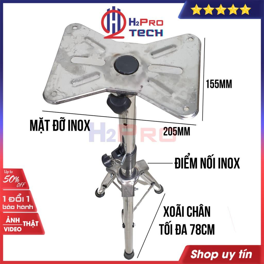 Bộ 2 Chân Loa Đứng Inox, Chân Loa Sân Khấu H2Pro Cao Cấp, Cao 80-160Cm, Thân Inbox Chắc Chắn, Chịu Tải 50Kg-H2Pro Tech