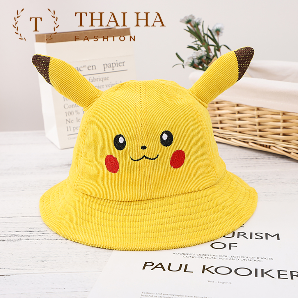 NÓN PIKACHU CHO BÉ, MŨ TAI BÈO HOẠT HÌNH CHO BÉ