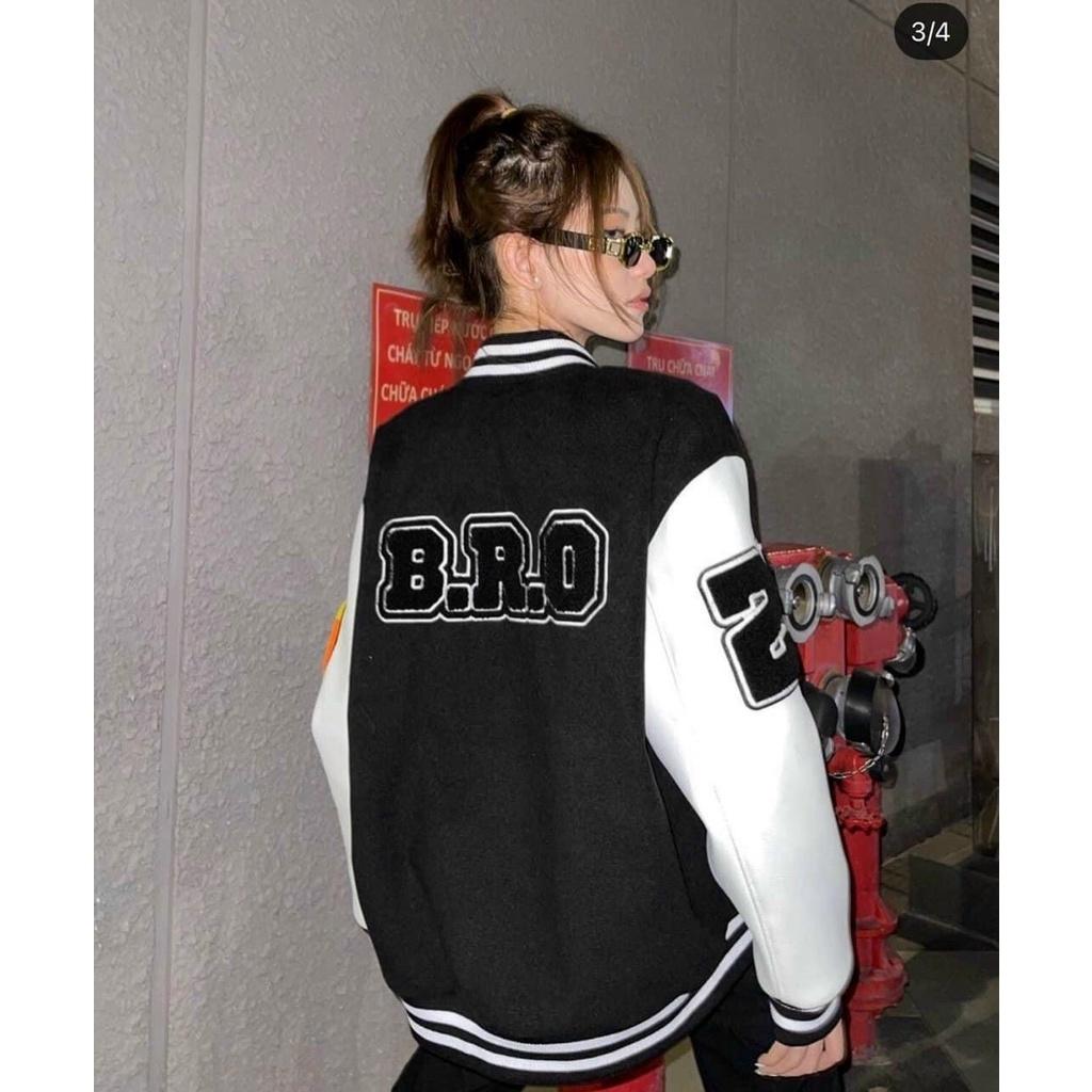 Áo Bomber khoác dù B.R.O nam nữ form rộng Unisex 2 lớp Siêu Hot ulzzang Jacket Bomber