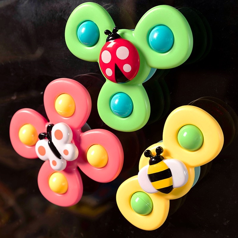 Đồ chơi con quay spinner vui nhộn, con quay spinner gồm 3 chi tiết hình côn trùng dễ thương