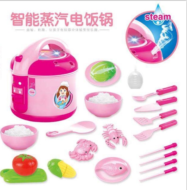 Nồi cơm điện màu hồng đồ chơi cho bé, nhựa abs loại 1 - Quà tặng ý nghĩa cho bé