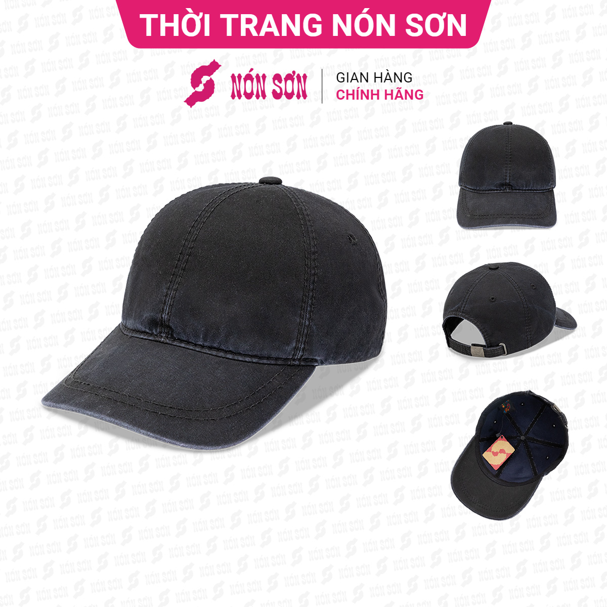 Mũ kết lưỡi trai nam nữ thời trang NÓN SƠN MC024B-ĐN1