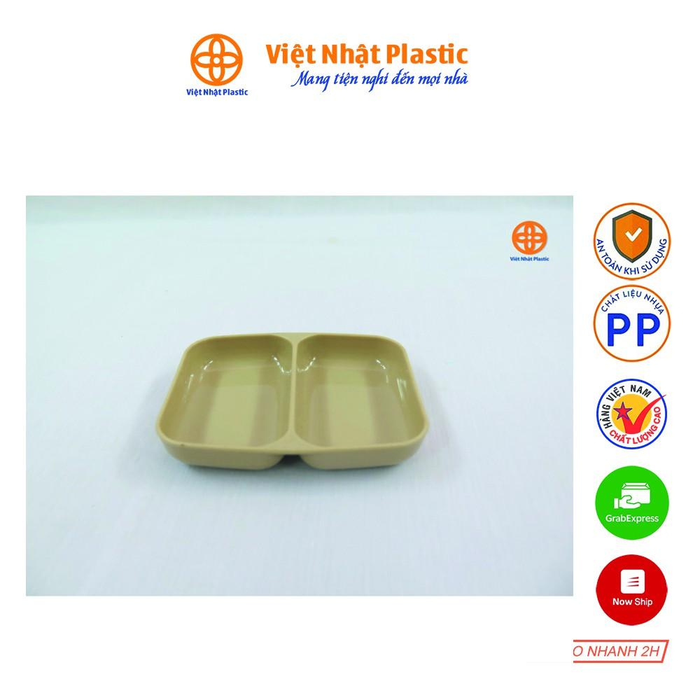 Đĩa Nhựa Chấm 2 ngăn tiện dụng