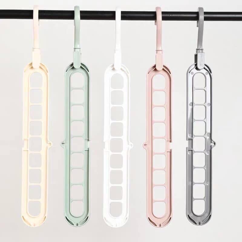 Móc Nhựa 9 Lỗ Treo Quần Áo Tiện Dụng