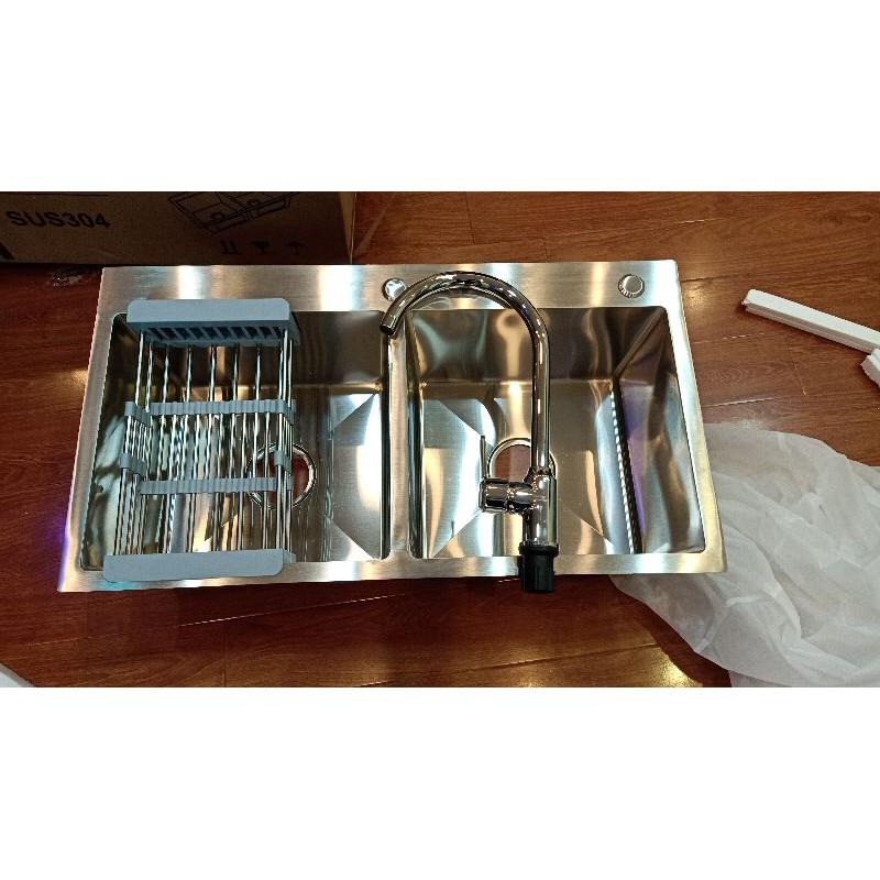 Chậu đúc chống ồn inox siêu dày