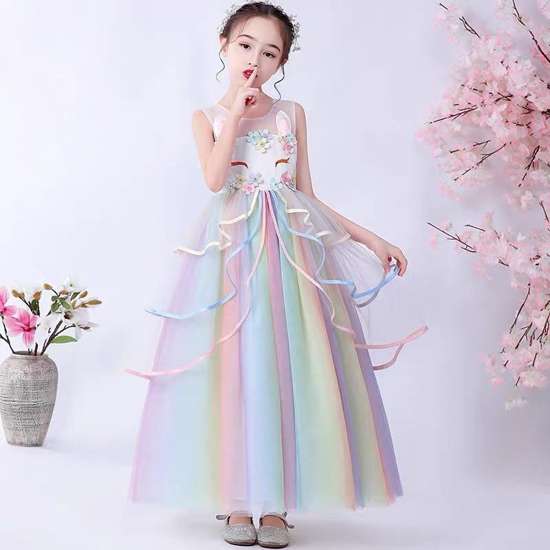 Đầm váy pony dài - Đầm công chúa pony cực xinh cho bé gái