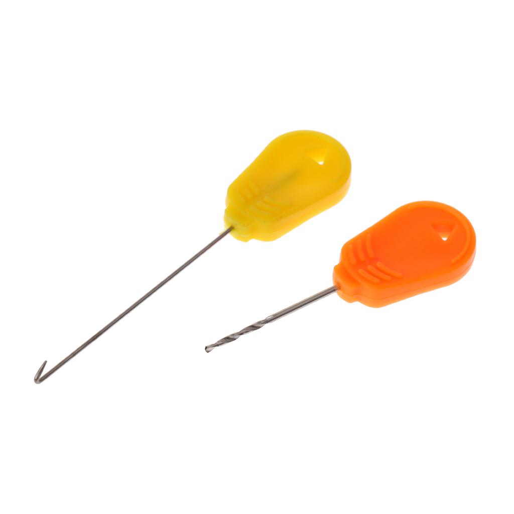 4Pcs Carp Fishing Baiting Needle Set Carp Fishing Baiting Needle and 18pcs Carp Hair Fishing Barbless Hooks