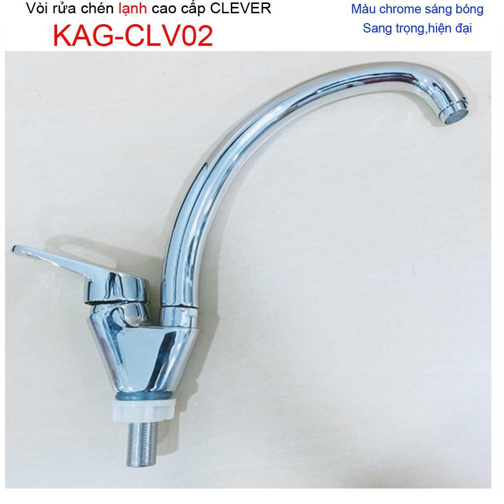 Vòi rửa chén bát KAG-CLV02, Vòi nóng lạnh, vòi bếp nóng lạnh chậu rửa chén Clever