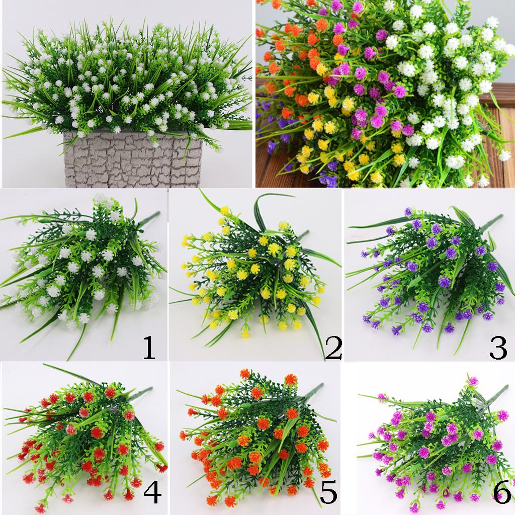 Artificial Plastic Gypsophila Flowers Baby's Breath Flower Plants Grass Home Wedding Floral Decor