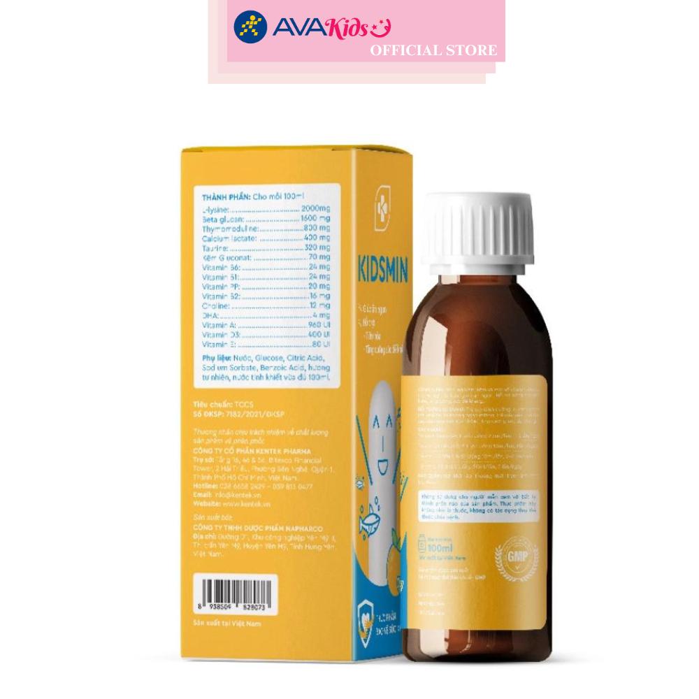 Siro Kentek Kidsmin giúp ăn ngon, hỗ trợ tiêu hóa 100 ml (từ 6 tháng)