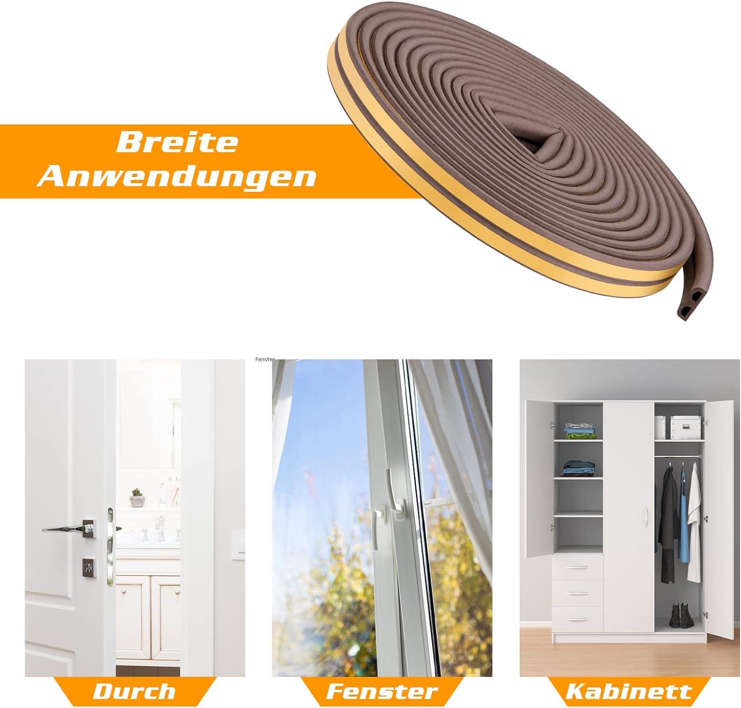 Gói 20M Dây Cói Tự Dính Chống Va Chạm Cửa Bịt Kín Dải Cửa Và Cửa Sổ để Chống Chịu Thời Tiết/Cách Âm-9Mm * 6Mm