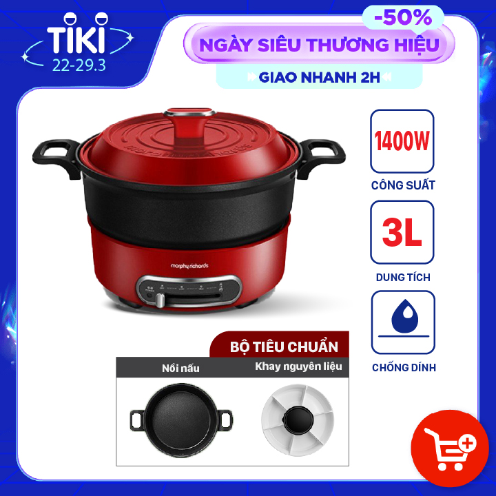 Nồi Điện Đa Năng MORPHY RICHARDS MR9089 (1400W - 3L)  - Hàng Chính Hãng