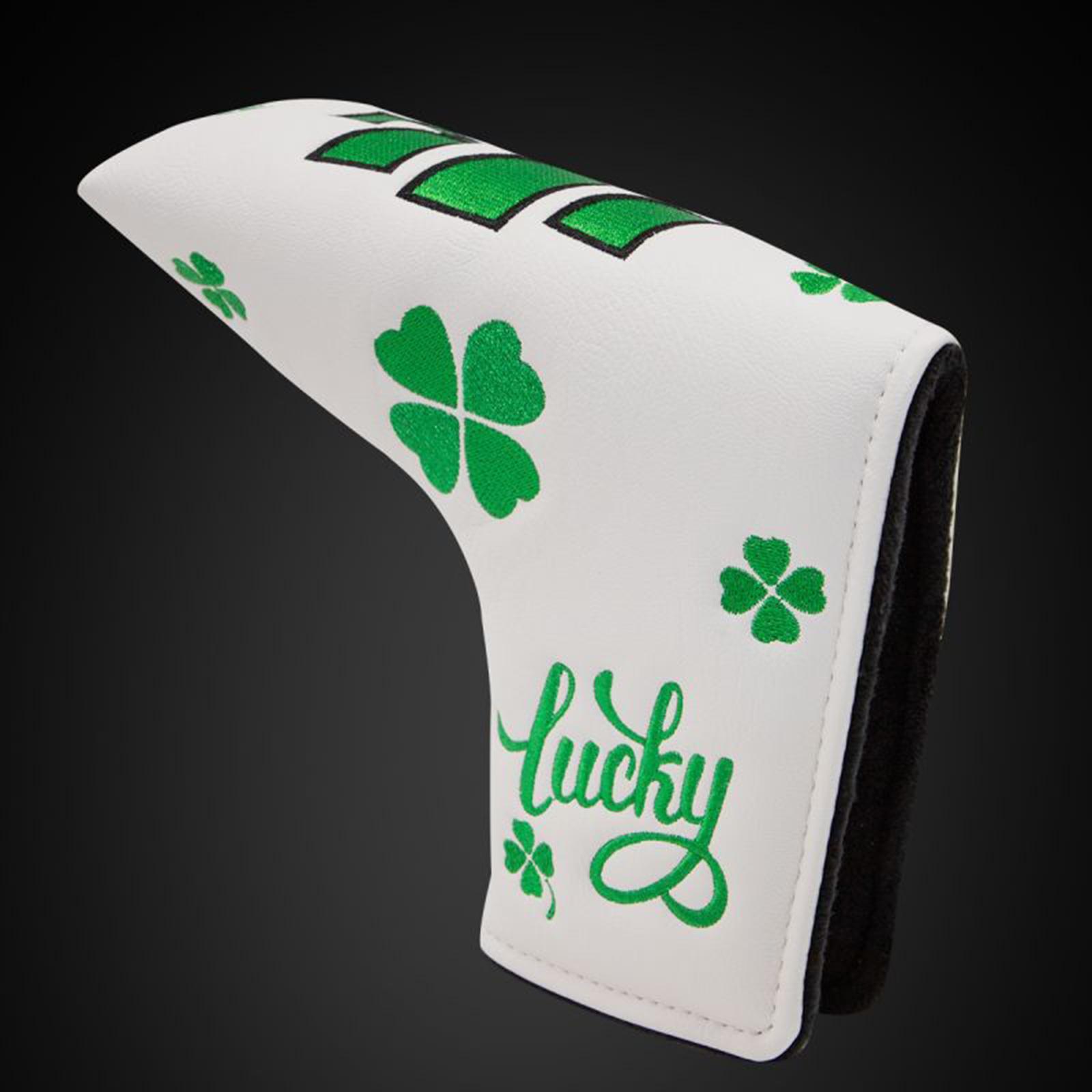 2x Waterproof Embroidery Golf Putter Cover Club Blade Head Cover Headcover Golf Protective Sleeve Golfer Equipment Gift