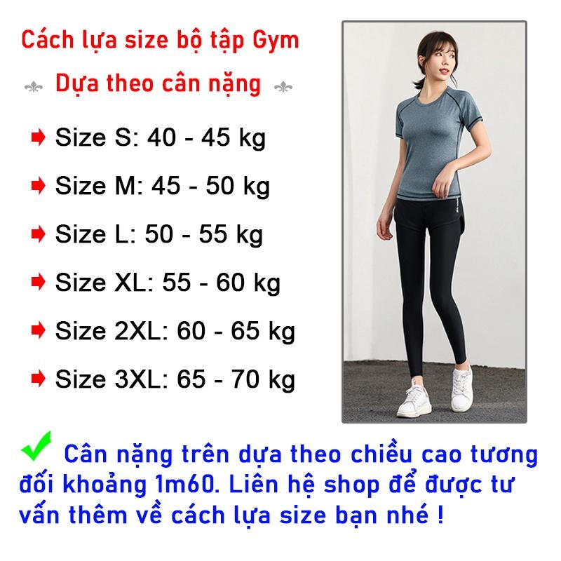 Set quần áo 5 món dành cho nữ tập gym yoga,size S đến XXL , vải hấm hút mồ hôi