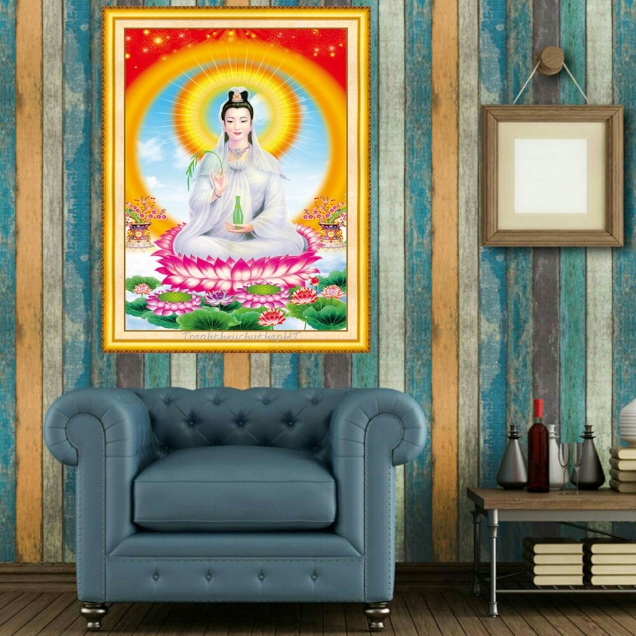 Tranh đính đá Quan Âm Bồ Tát - chưa đính