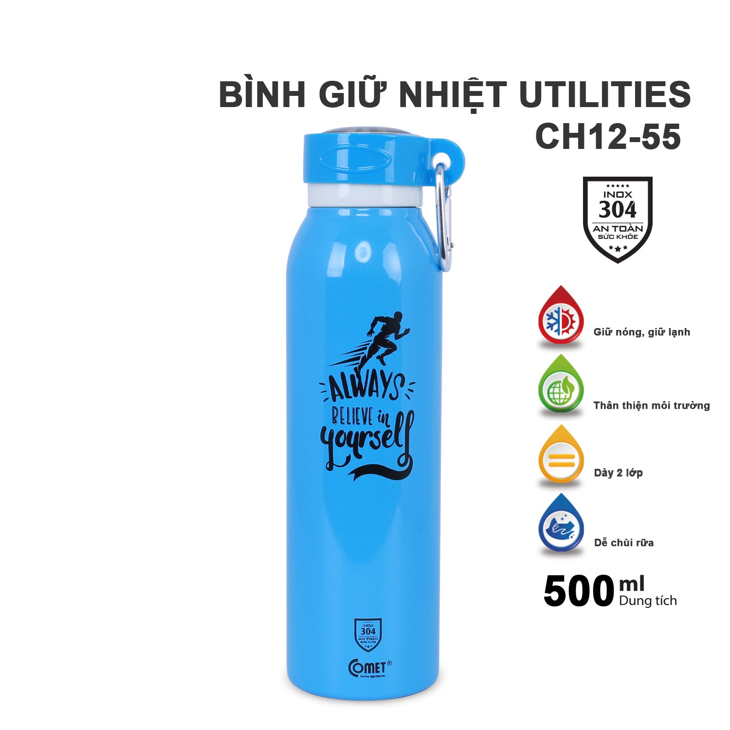 Bình giữ nhiệt 500ml Comet CH12-55