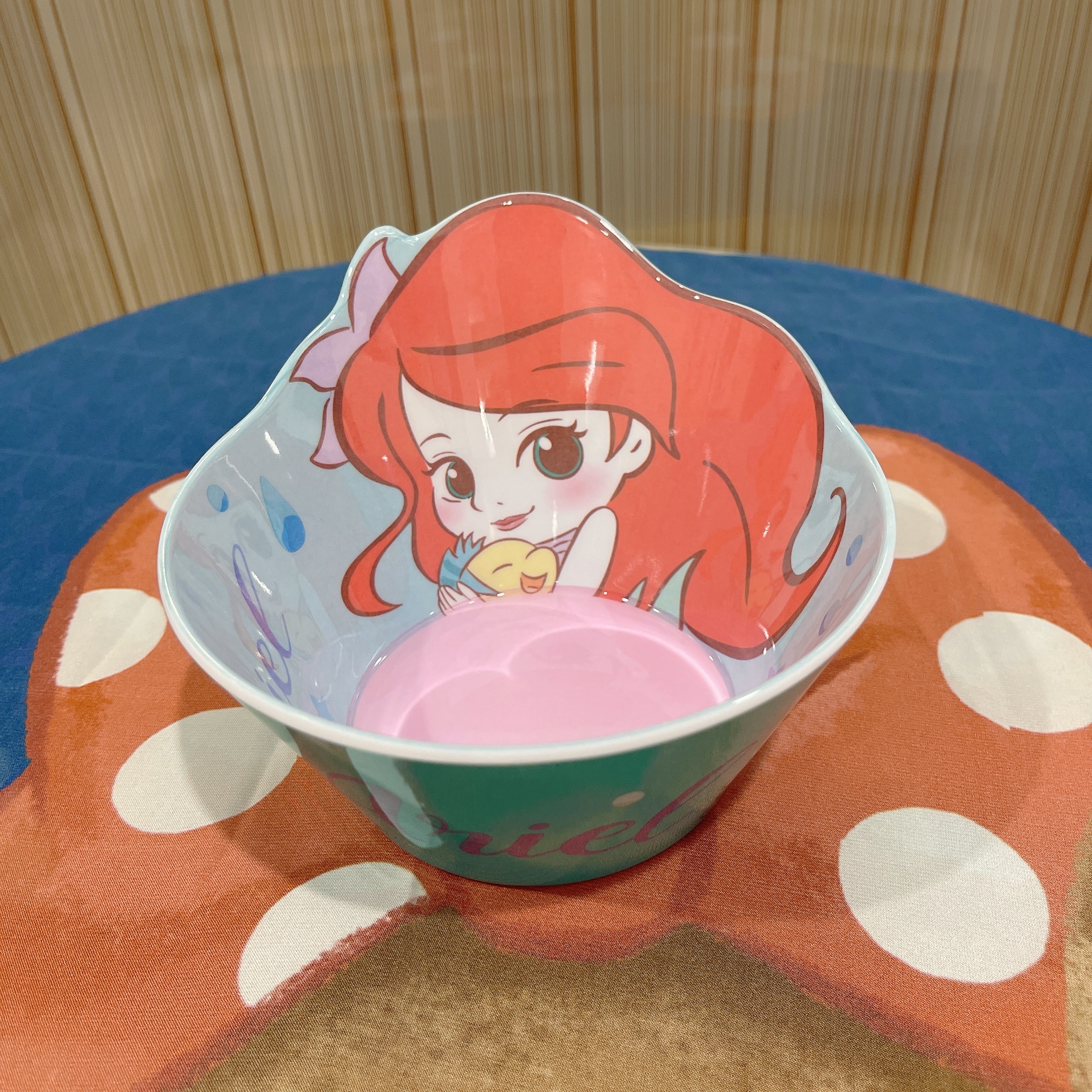 Chén ăn tô nhựa melamine hình công chúa Ariel nàng tiên cá Disney nổi 3D cho trẻ em bé gái - CHENARIEL