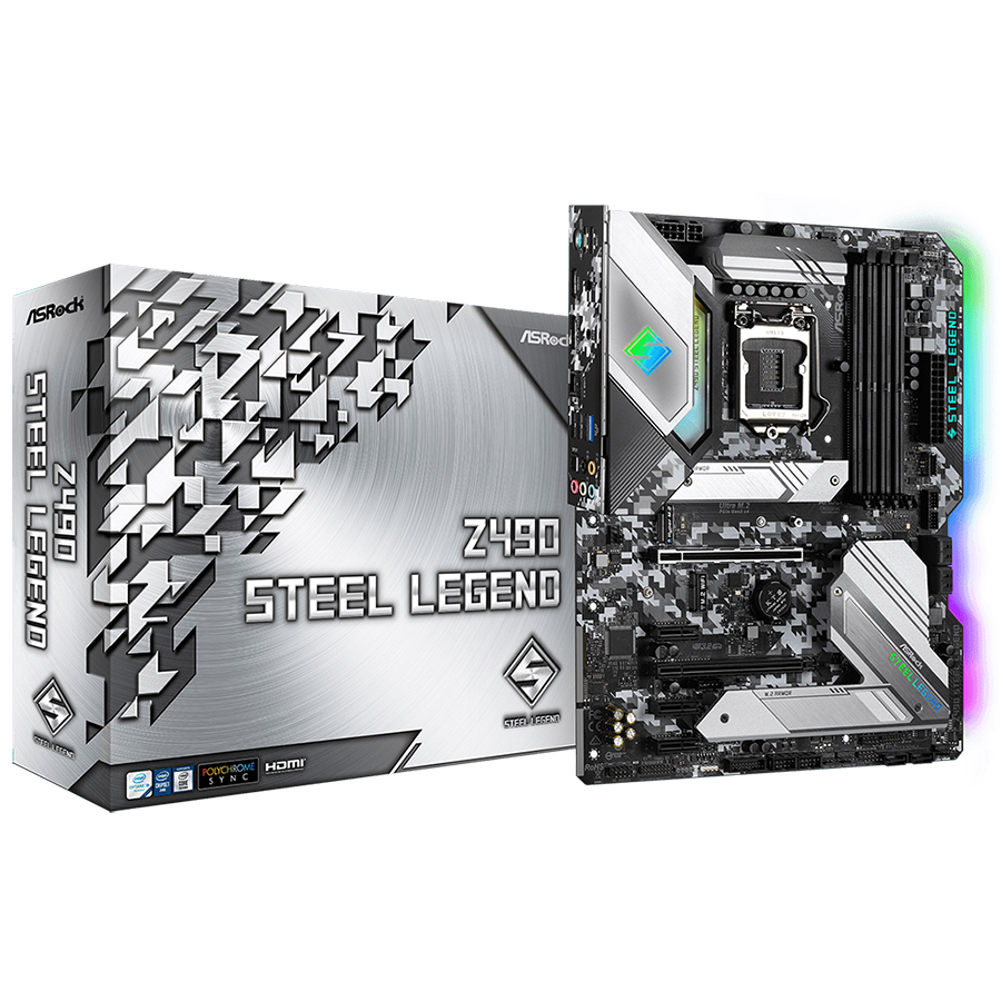 Bo Mạch Chủ Mainboard ASRock Z490 Steel Legend - Hàng Chính Hãng