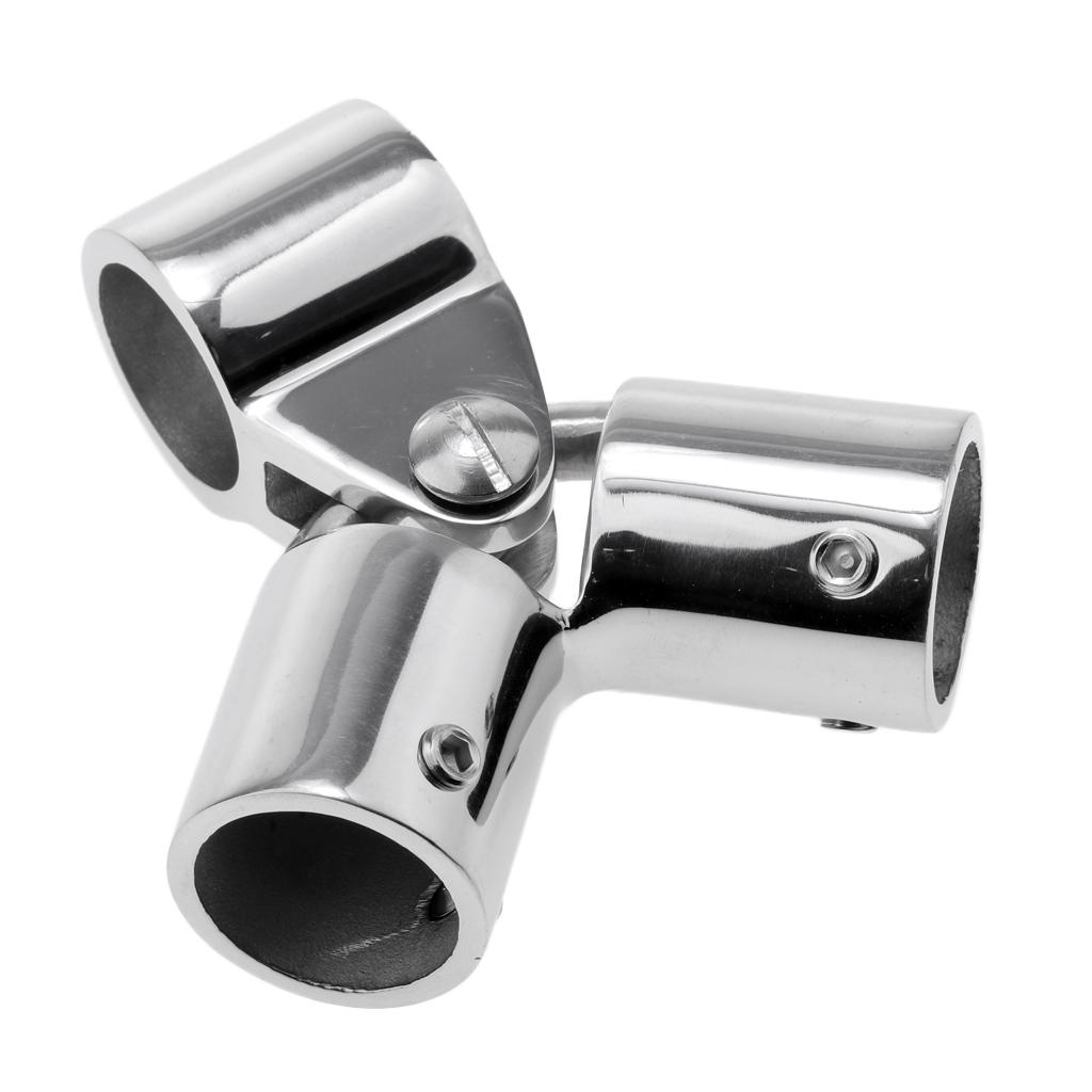 Stainless Steel,Boat Bimini   End Deck Hinge Mount Fitting (22mm)