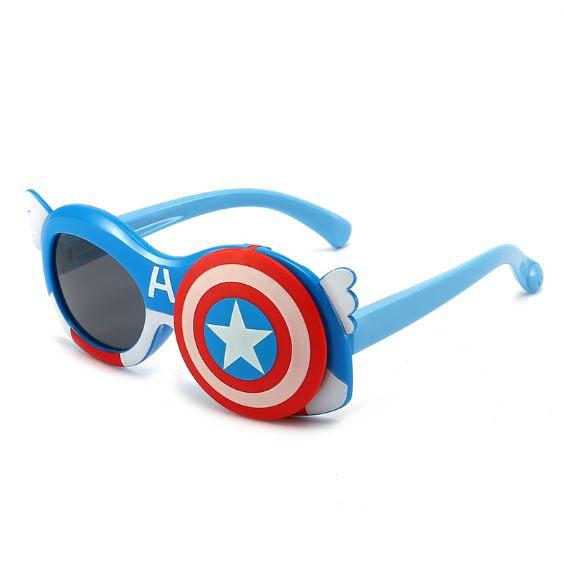 Mắt kính gọng dẻo chống UV siêu nhân captain american đội trưởng Mỹ cool ngầu