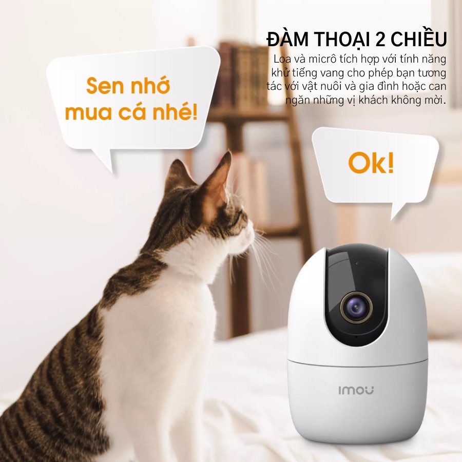 Camera IP Wifi 2MP IMOU A32EP 3MP Trong Nhà Xoay 360 Độ, Đàm Thoại Hai Chiều - Hàng chính hãng